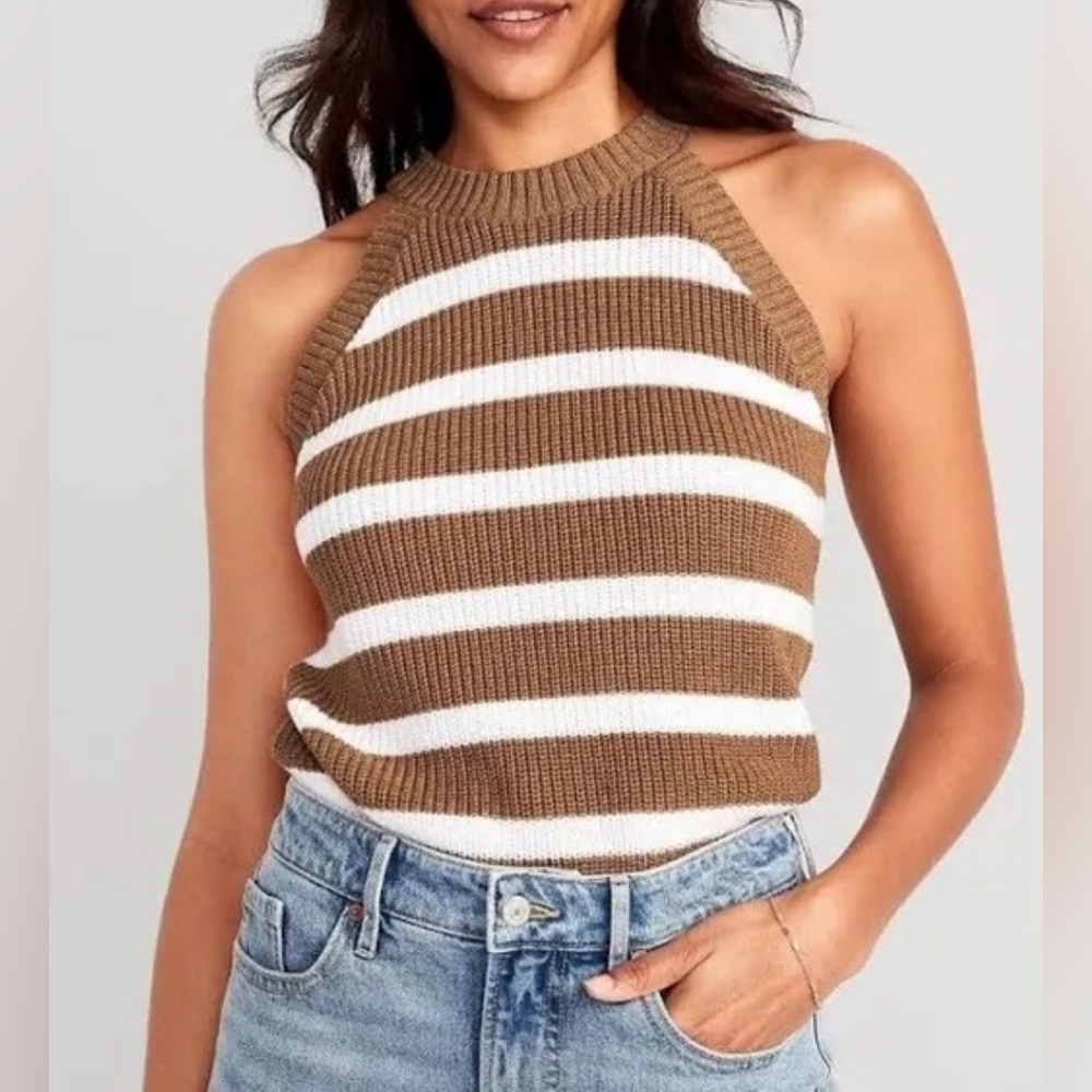 Old navy striped sweater tank top
